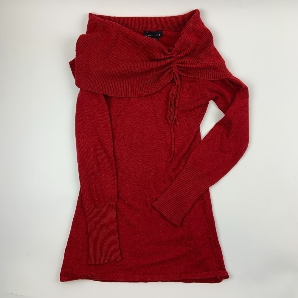 Sweater Project Sweater Womens Small Cowl Neck Long Sleeve Red